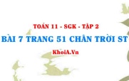 Bài 7 trang 51 Toán 11 Tập 2 Chân trời sáng tạo